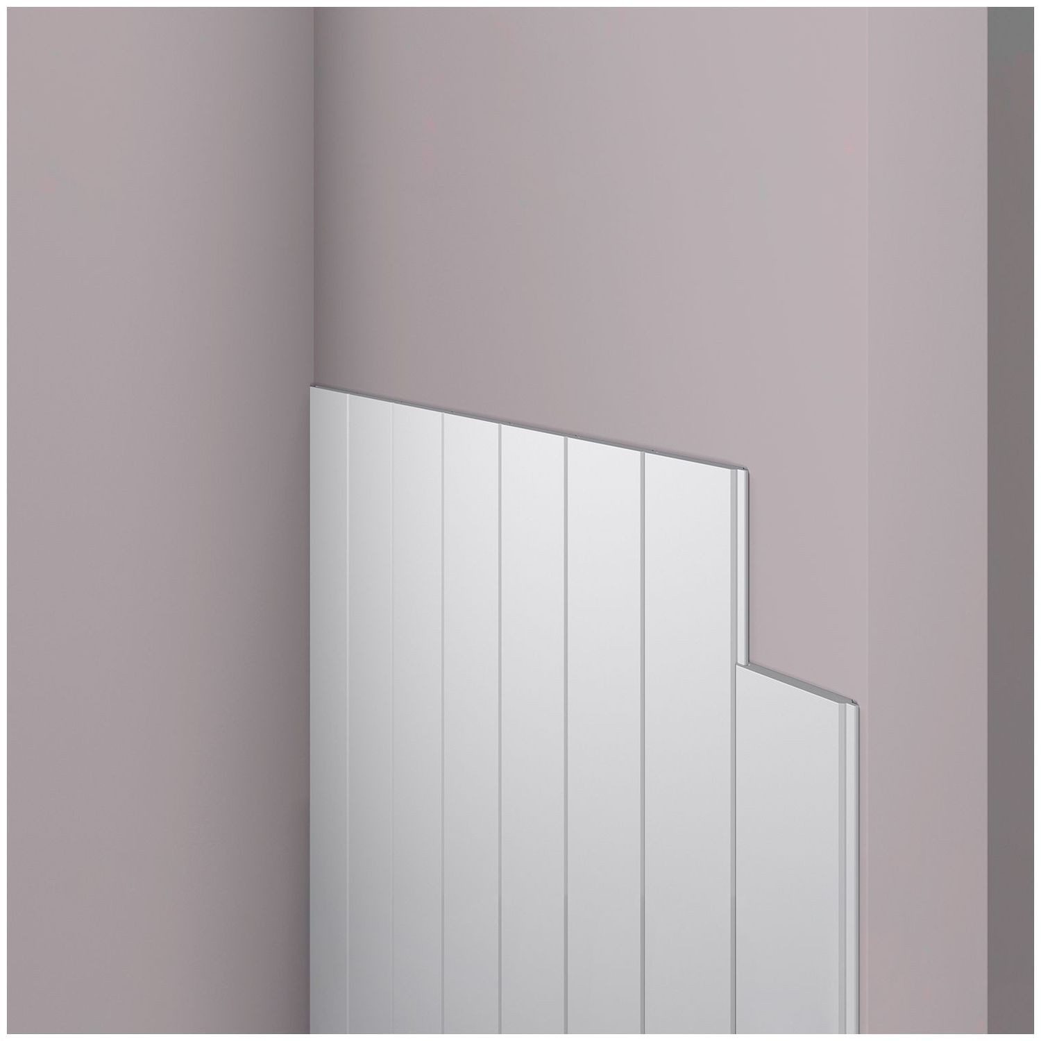 NOËL & MARQUET by nmc 3D Wandpaneel NMC WG1 WALLSTYL 3D Wandpaneel Wandpaneel Wandleiste 2,44 m, BxL: 1x244 cm, 0 qm, (Dekorpaneel, 1-tlg., Stuck-Wandpaneel, Zierelement, Dekorelement) weiß, vorgrundiert
