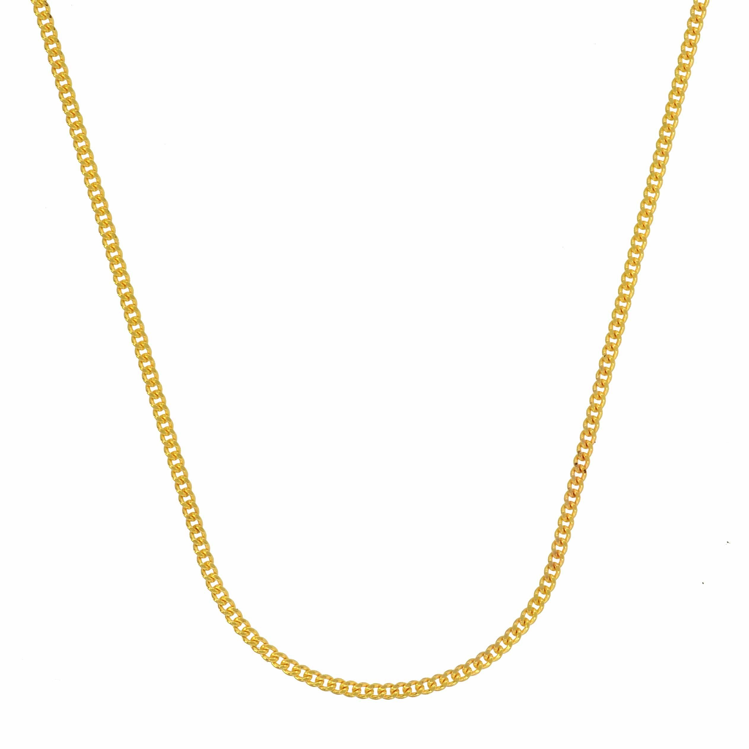 Panzerkette Goldkette Panzerkette Länge 38cm - Breite 1,1mm - 750-18 Karat Gold