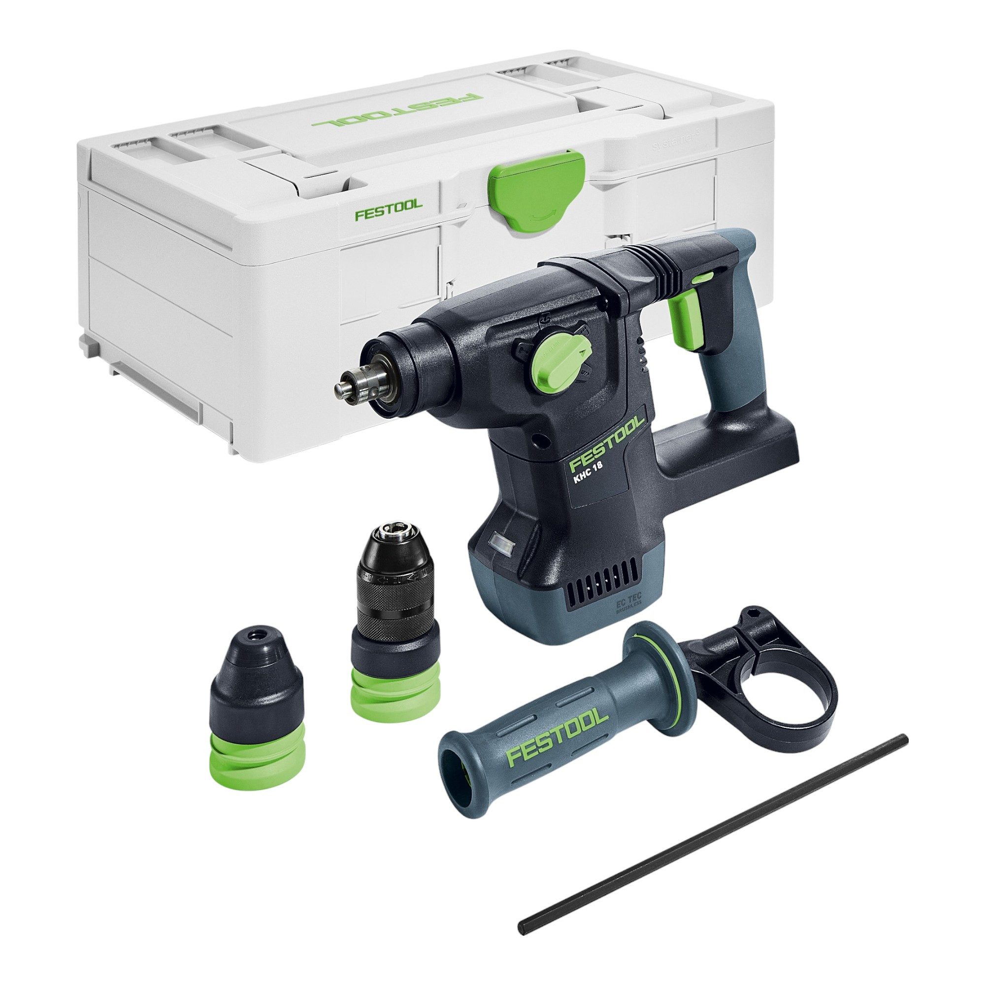 FESTOOL Akku-Bohrhammer KHC 18 EB-Basic 18 V 2,6 J SDS-Plus Brushless (577447) + Systainer
