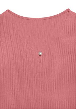 LASCANA T-Shirt (Packung, 2-tlg) mit Zierperle am Ausschnitt