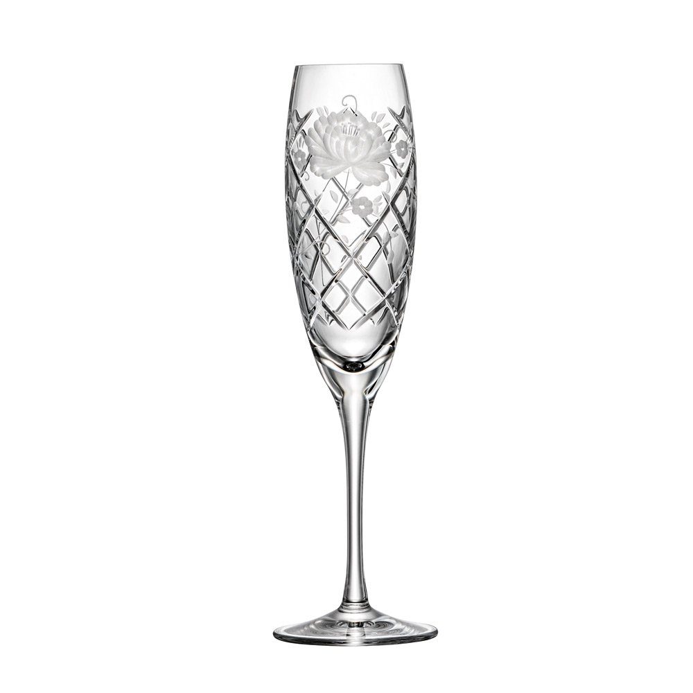 ARNSTADT KRISTALL Champagnerglas Sektglas Champagneglas Sunrose (25 cm)  Kristallglas mundgeblasen · Hand geschliffen