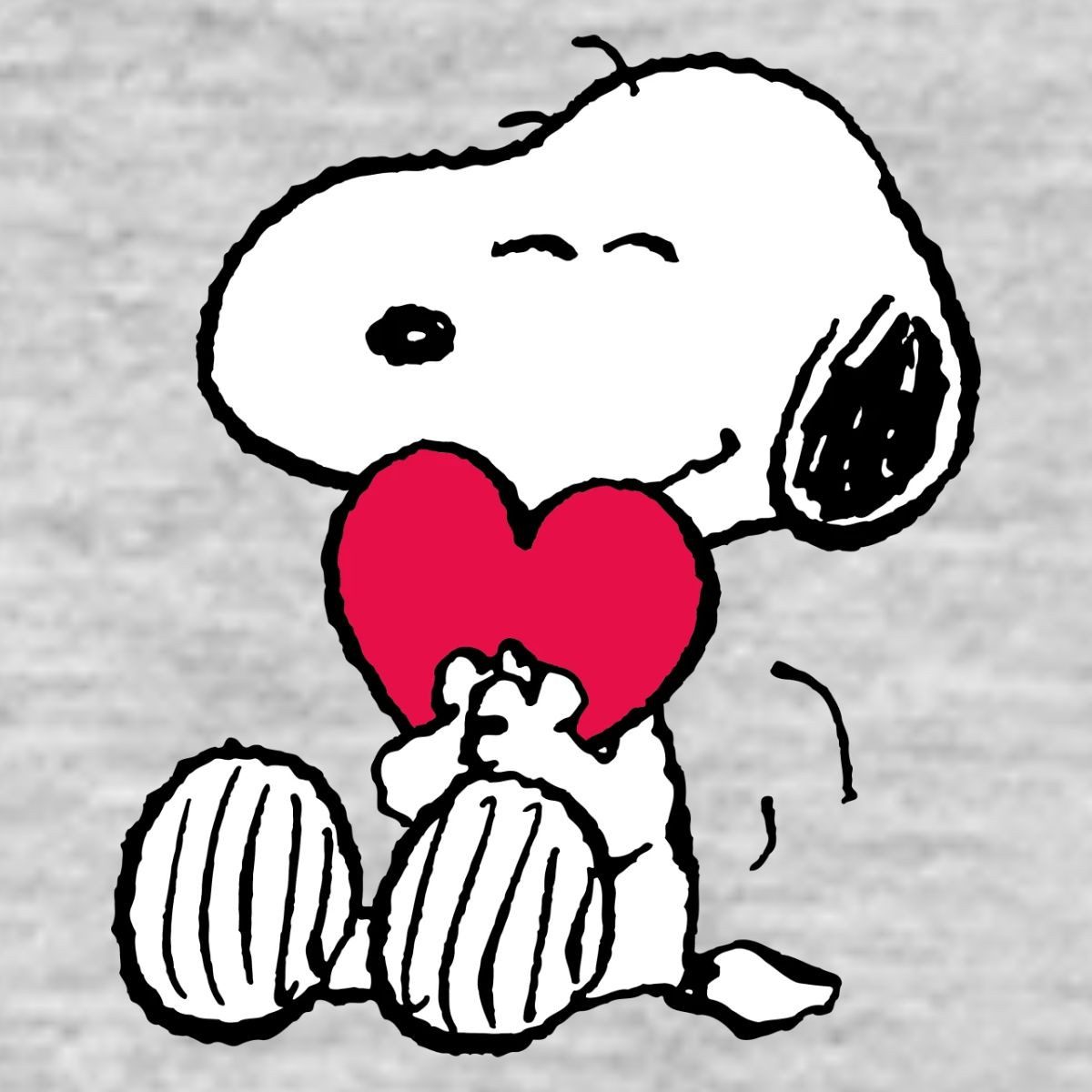 Spreadshirt T-Shirt Peanuts Snoopy mit Herz Brustmotiv Männer T-Shirt (1-tlg)
