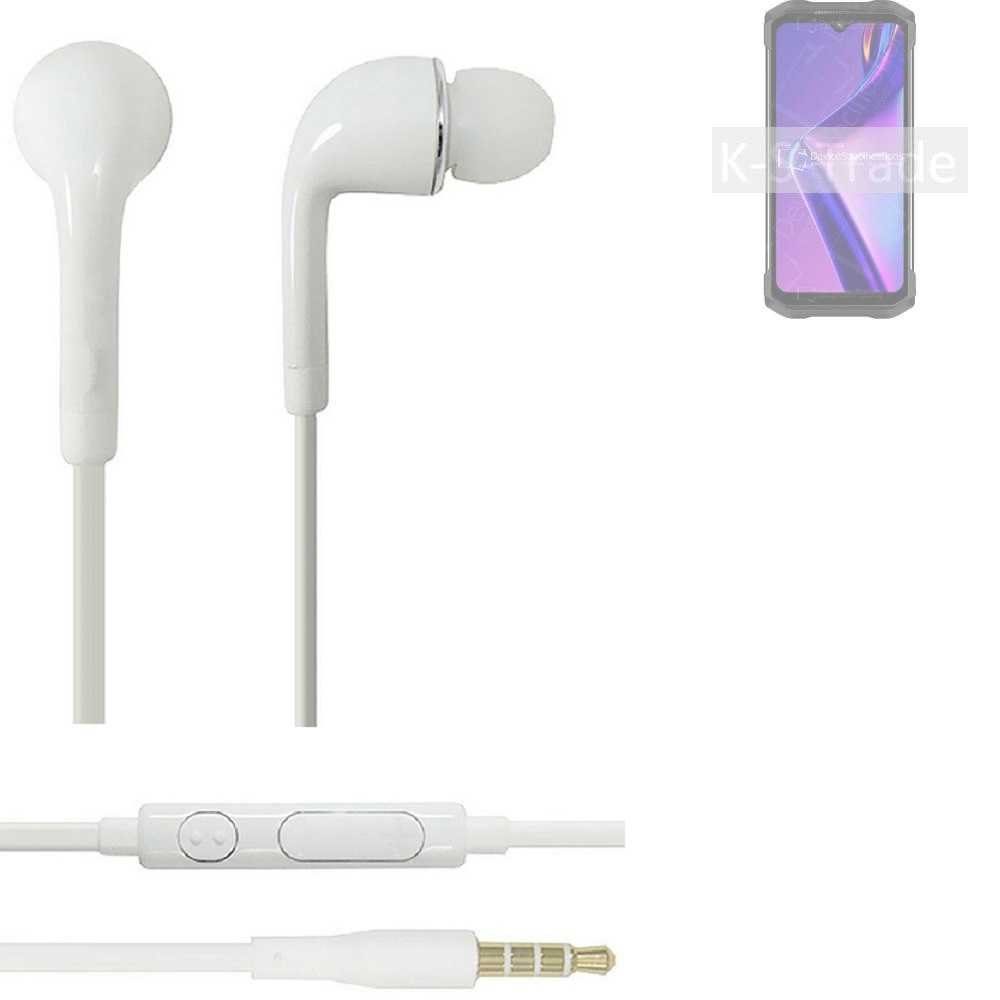 K-S-Trade für Doogee S99 3,5mm) u (Kopfhörer weiß In-Ear-Kopfhörer Mikrofon mit Lautstärkeregler Headset