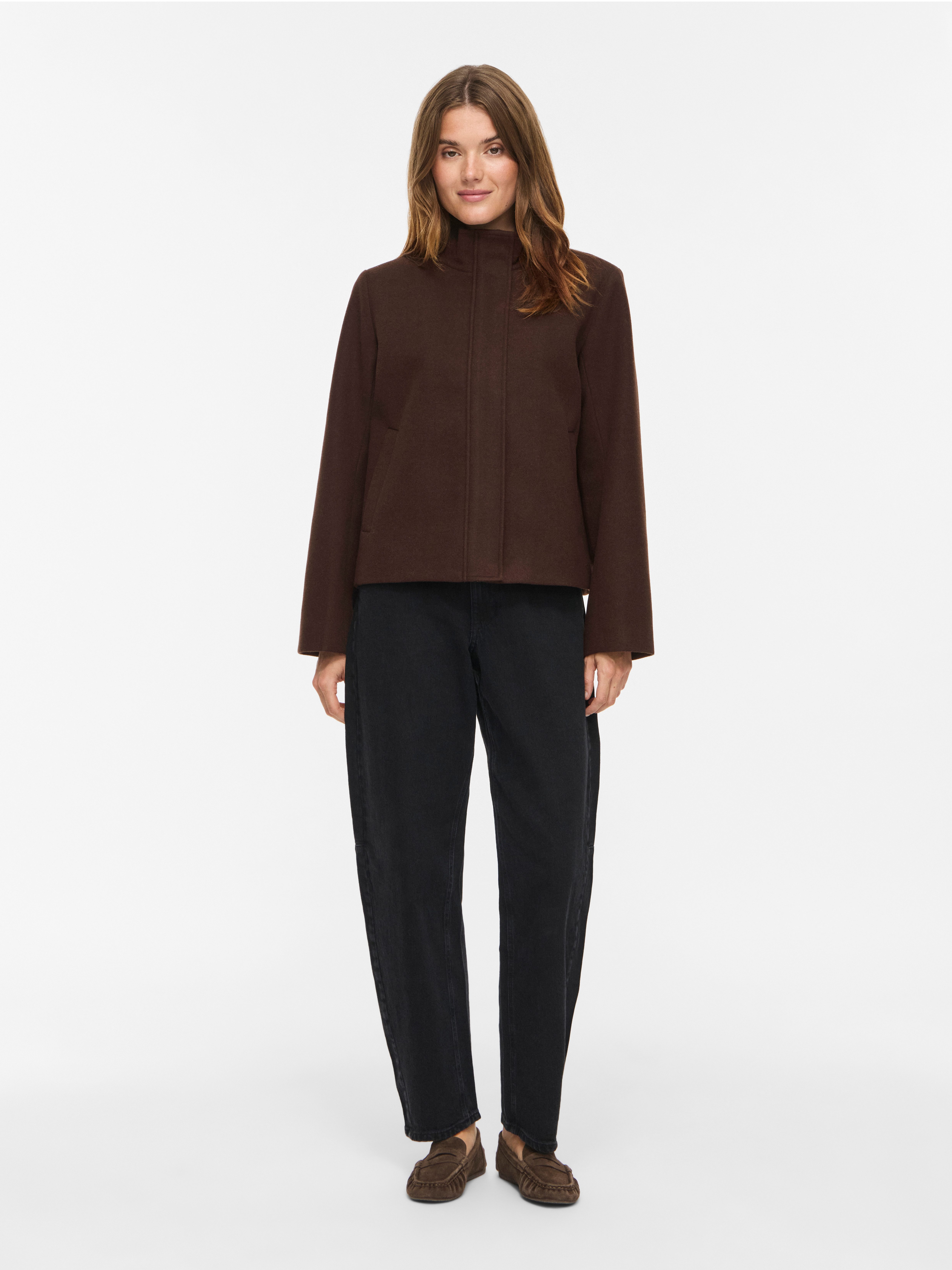 Vila Kurzjacke VICLAUDIA L/S HIGH NECK SHORT JKT- NOOS Kunstfaser