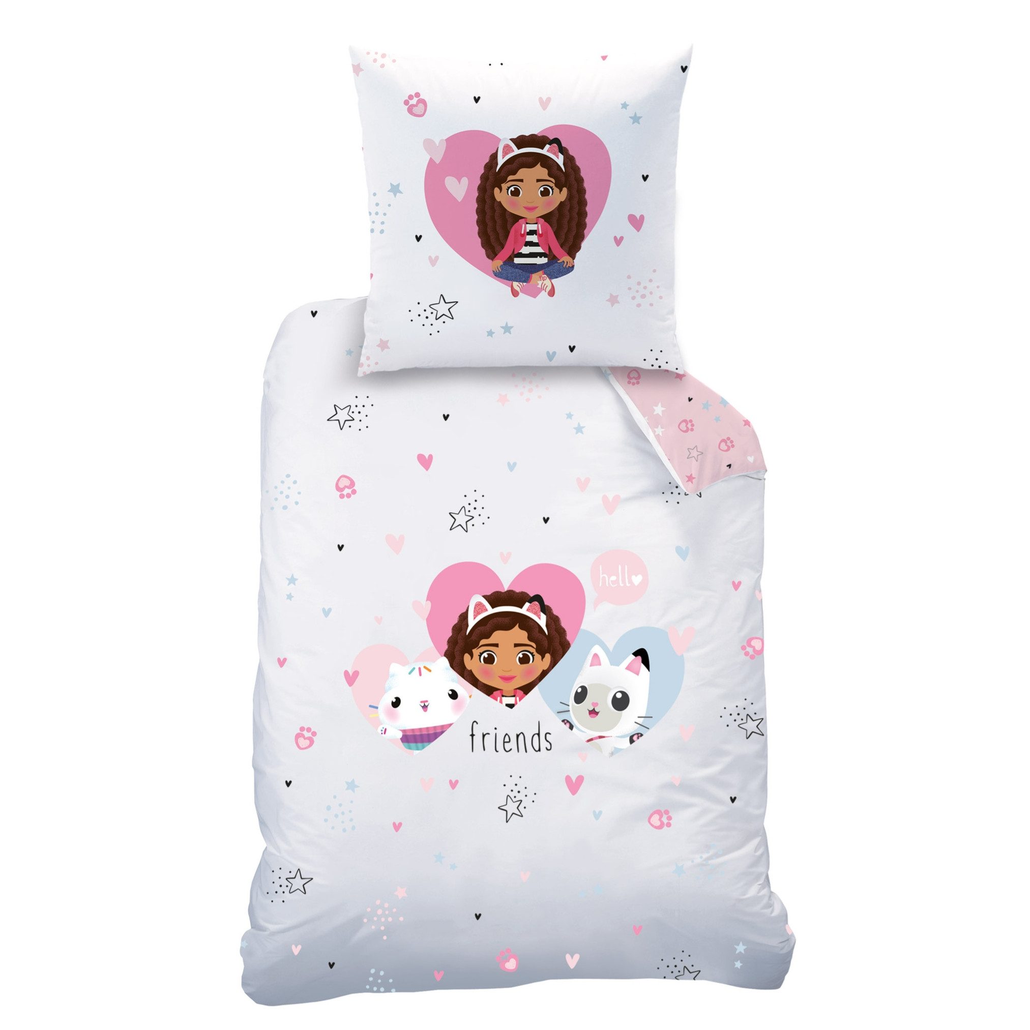 MTOnlinehandel Bettwäsche Gabby's Dollhouse 135x200 + 80x80 cm, 100% Baumwo günstig online kaufen