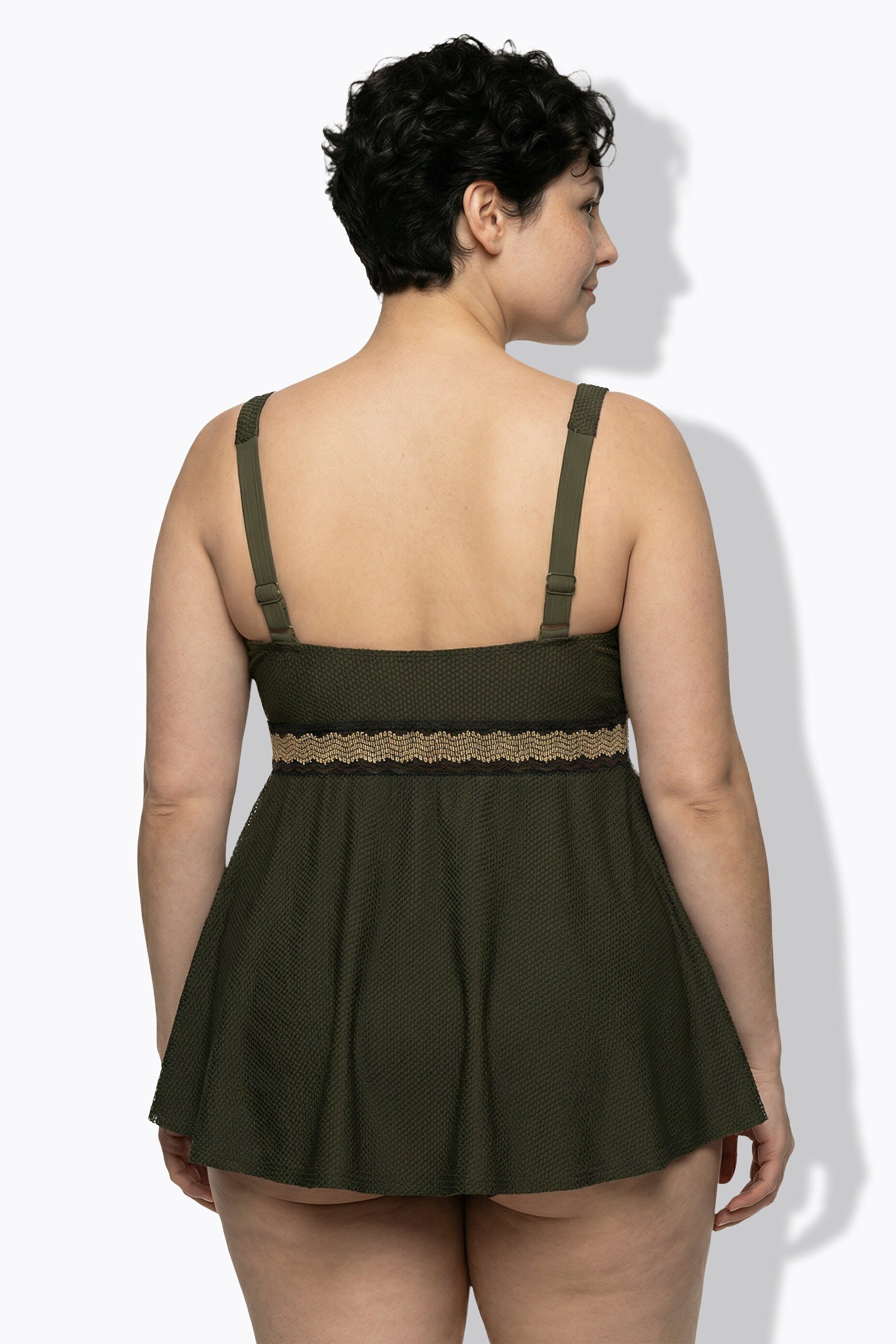 Ulla Popken Soft-BH Tankini Zierband Softcups Träger verstellbar