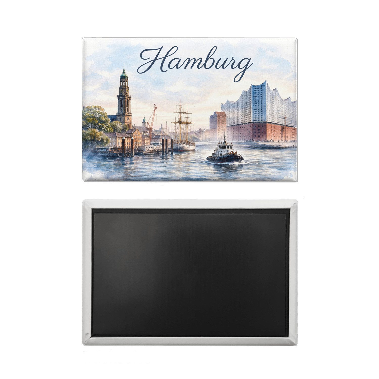 speecheese Magnet Hamburg Skyline Souvenir Magnet Souvenir Elbphilharmonie Ansicht – Bild 2 von 2