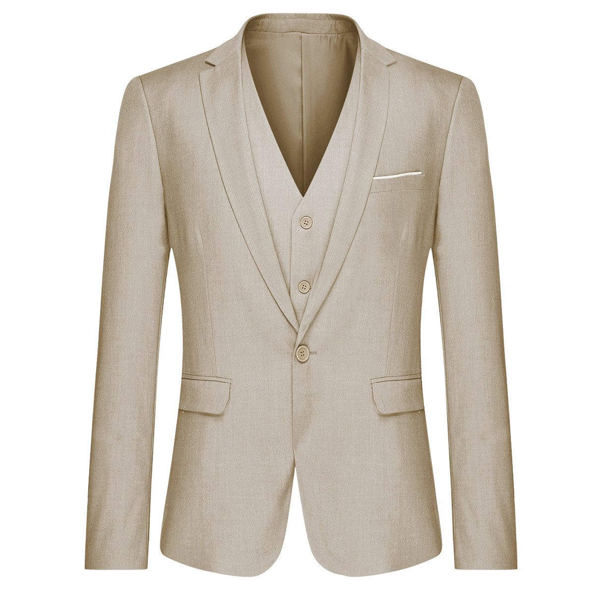 Allthemen Anzug 3-teilig (3 tlg) Edler Slim Fit Herrenanzug für den Busines günstig online kaufen