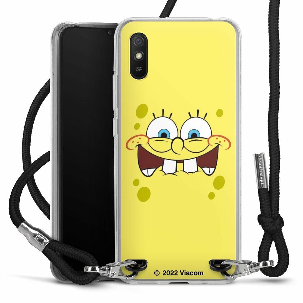DeinDesign Handyhülle Spongebob Schwammkopf Offizielles Lizenzprodukt Kindheit, Xiaomi Redmi 9A Handykette Hülle mit Band Case zum Umhängen