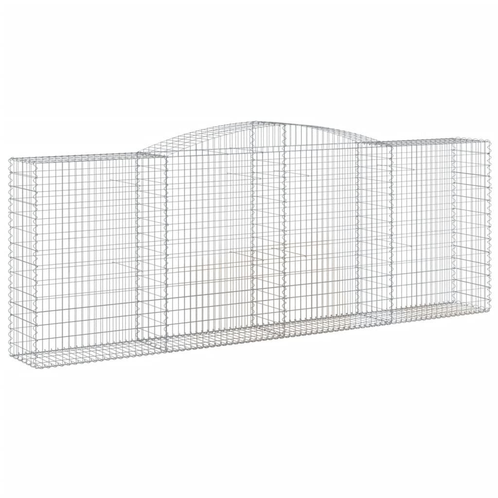 Blumentopf Gabione mit Hochbogen 400x50x140/160 cm Verzinktes Eisen