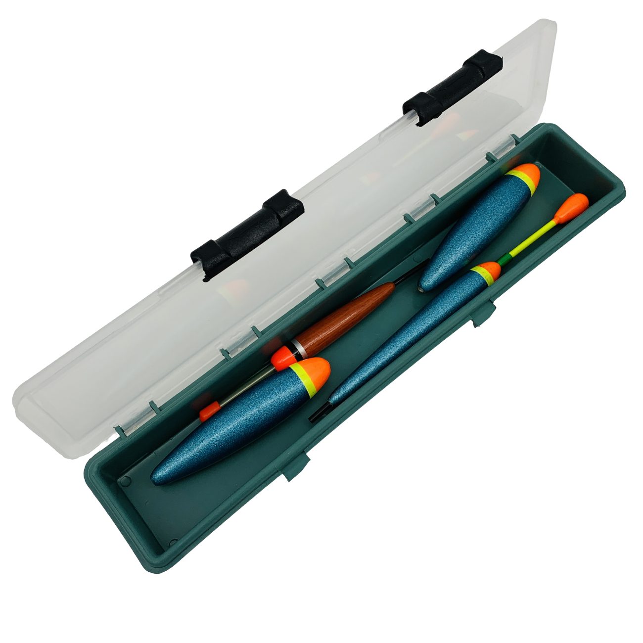 Allroundpose Posenbox Schwimmer Kiste Kunststoff Tackle Box 33 x 6,5 x 3 cm grün