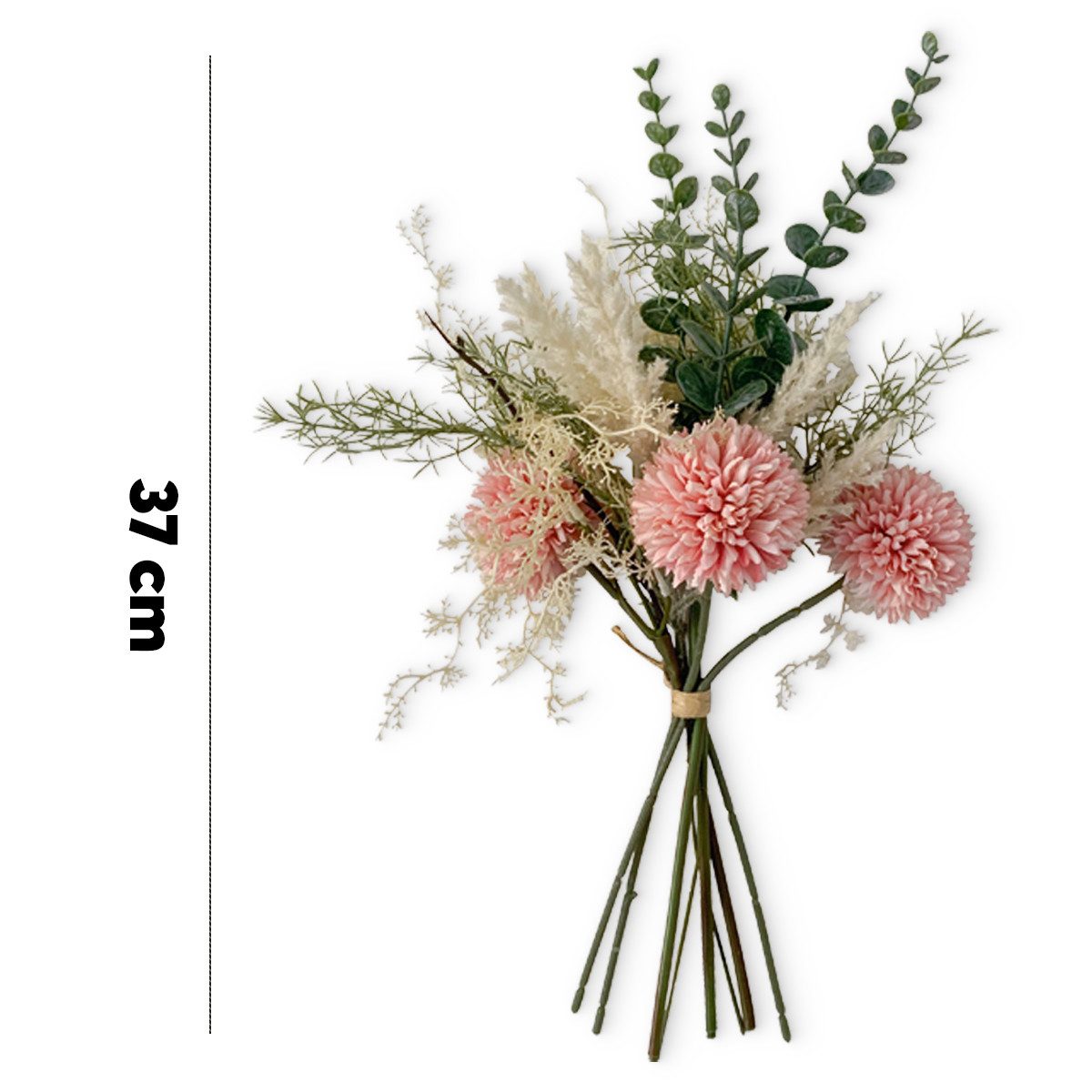 Kunstblume Kunstblumen-Strauß rosa mit Dahlien Eukalyptus günstig online kaufen