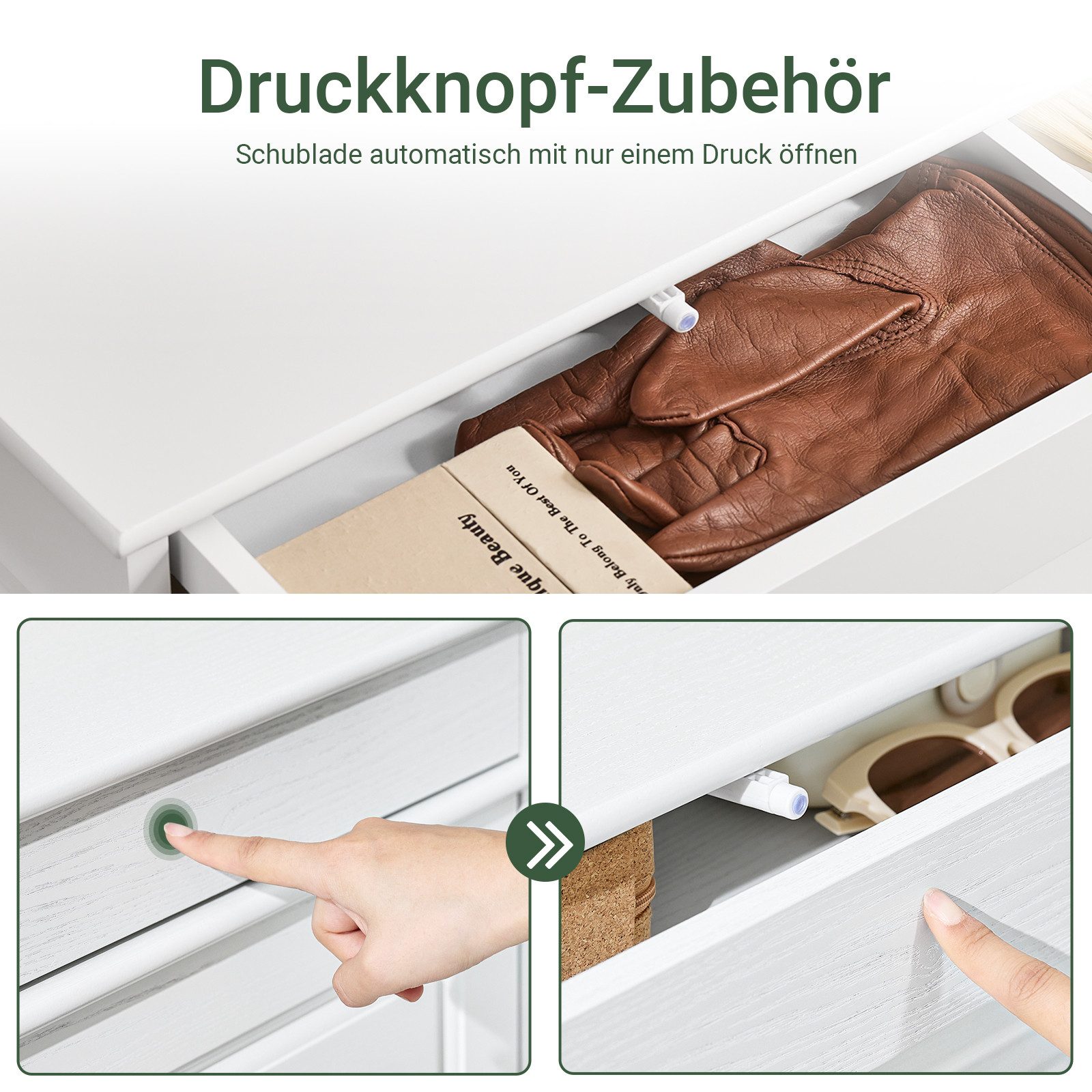 SoBuy Schuhschrank FSR78-L, Schuhkipper, Schuhregal, Schuhbank, mit Klappen mit 1/2/3/4 Klappen, Schuhschrank schmal, Schuhbank Schuhablage, Flur – Bild 5 von 5