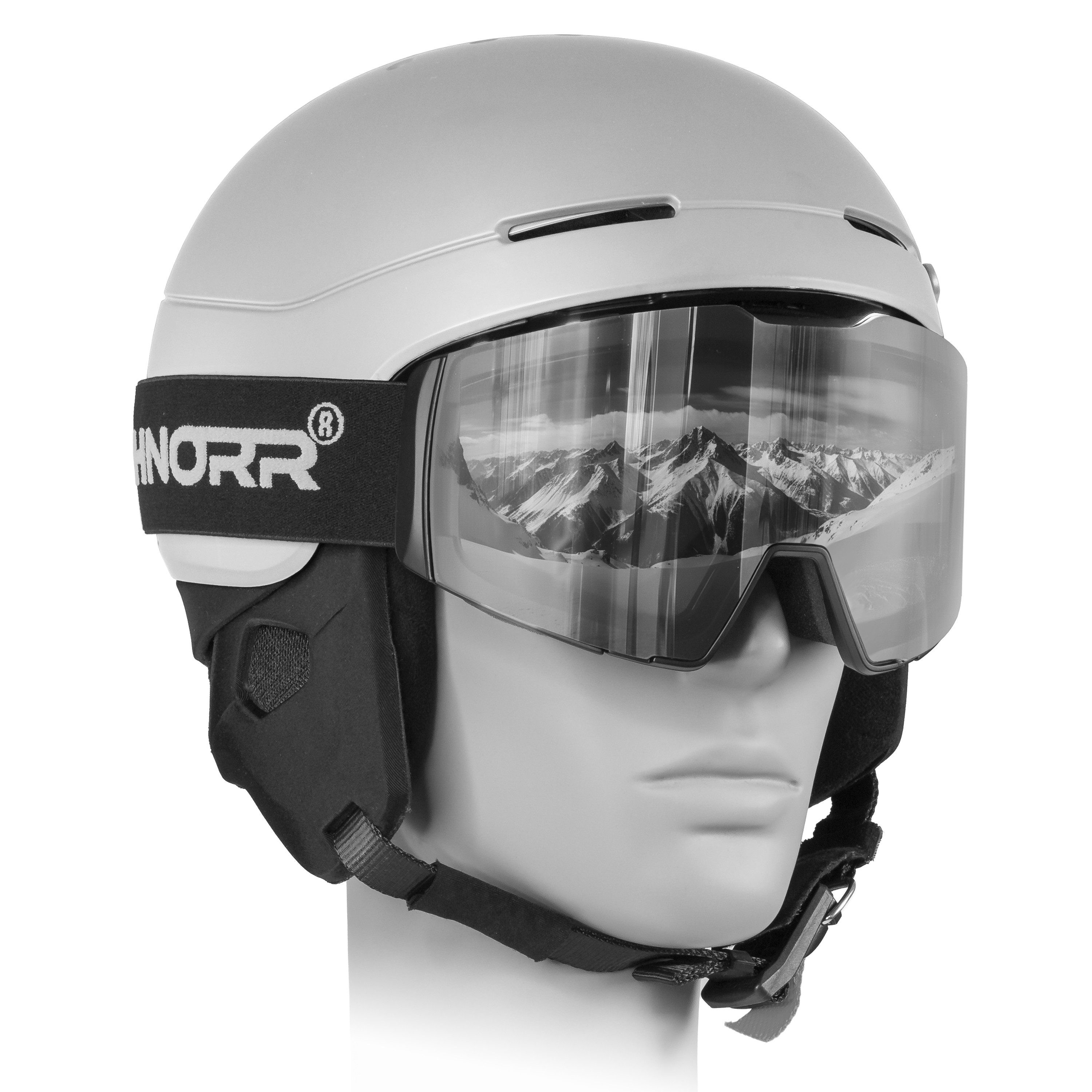 SCHNORR Sportbrille Schnorr Skibrille Edge Silber (S3/S4), Full REVO, Anti-Fog, UV400, (1-St), Full REVO-Beschichtung Silber (S3) – Bild 2 von 3