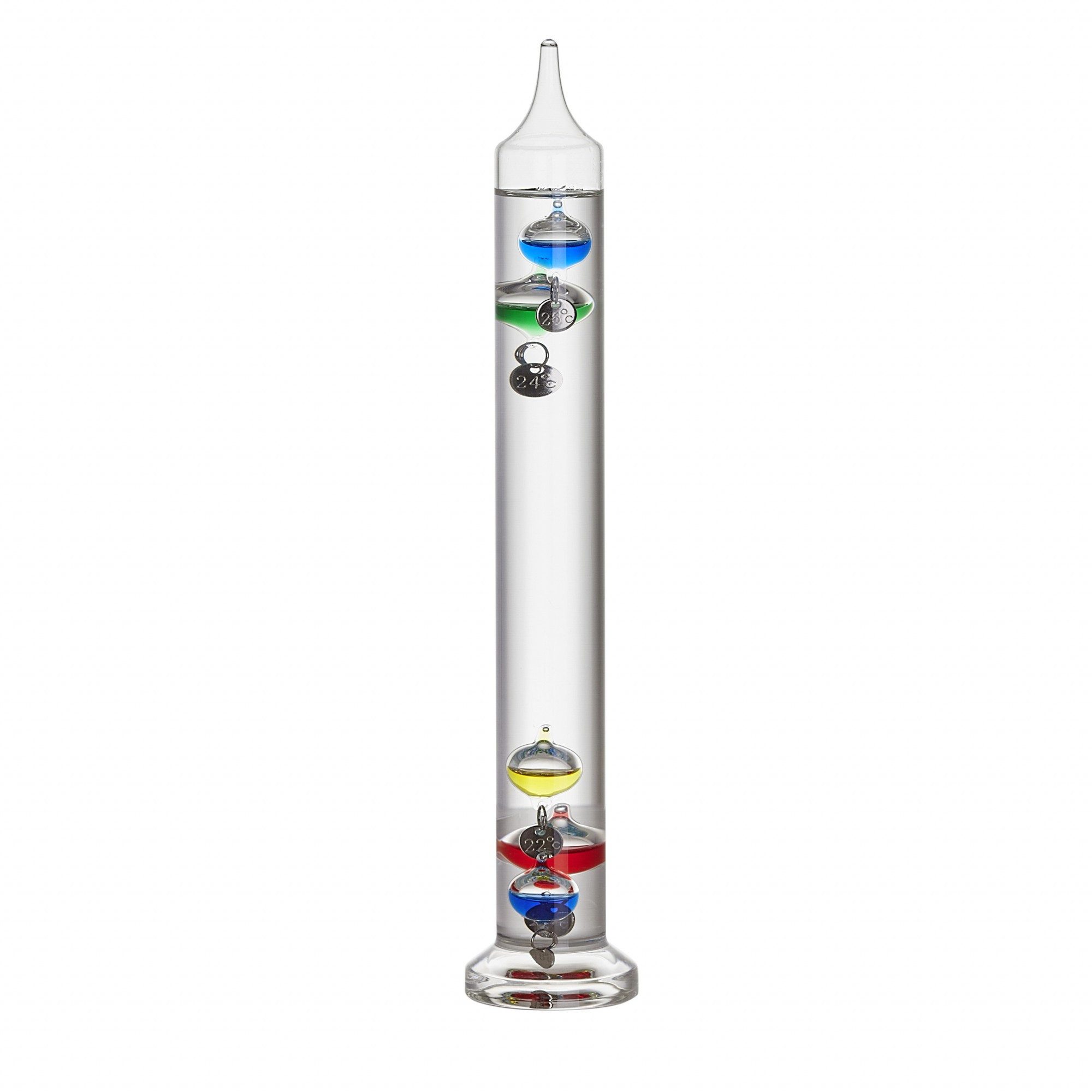 TFA Dostmann Raumthermometer Galileo Galilei Flüssigkeitsthermometer Glas mit 5 Kugeln, 1-tlg., Nach der Idee von Galileo Galilei gefertigt