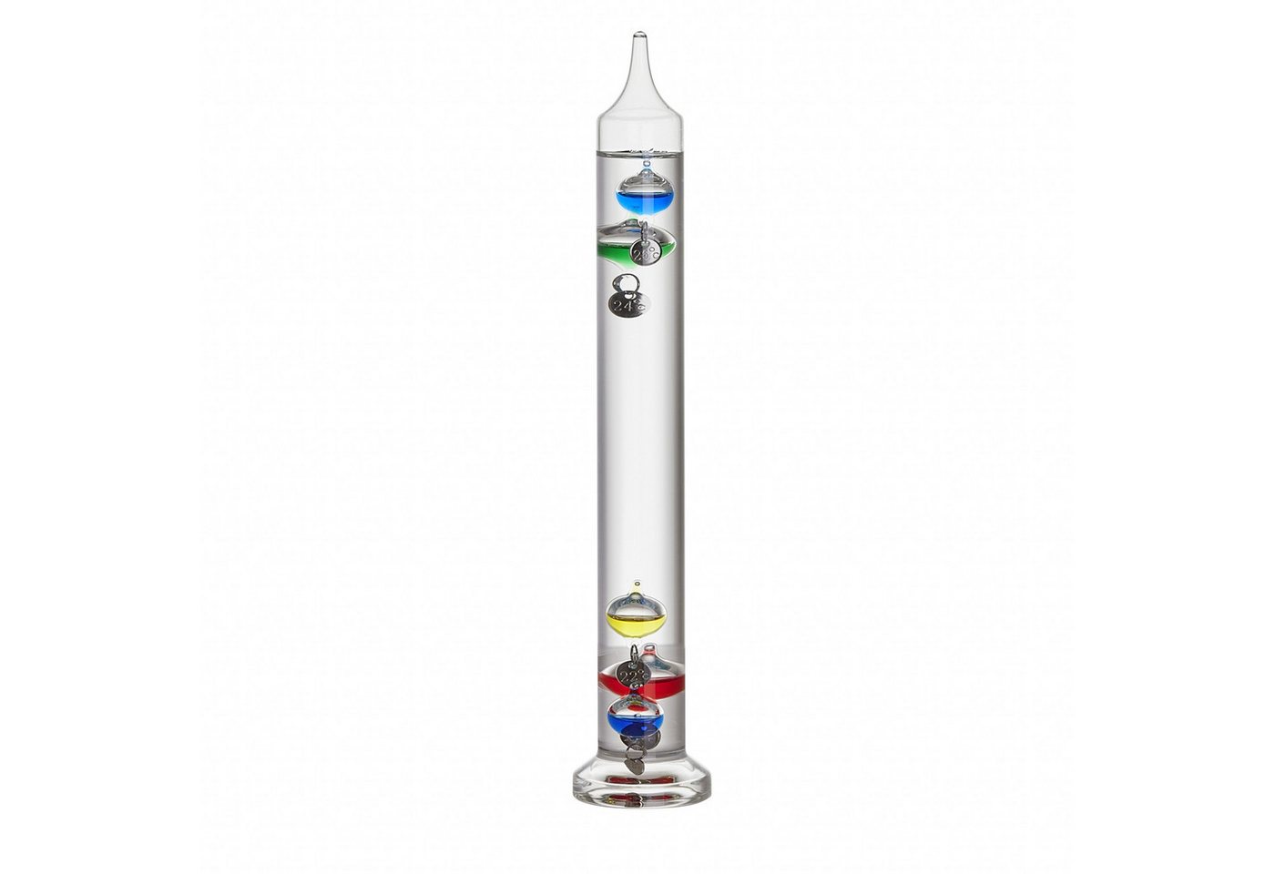 TFA Dostmann Raumthermometer Galileo Galilei Flüssigkeitsthermometer Glas mit 5 Kugeln, 1-tlg., Nach der Idee von Galileo Galilei gefertigt