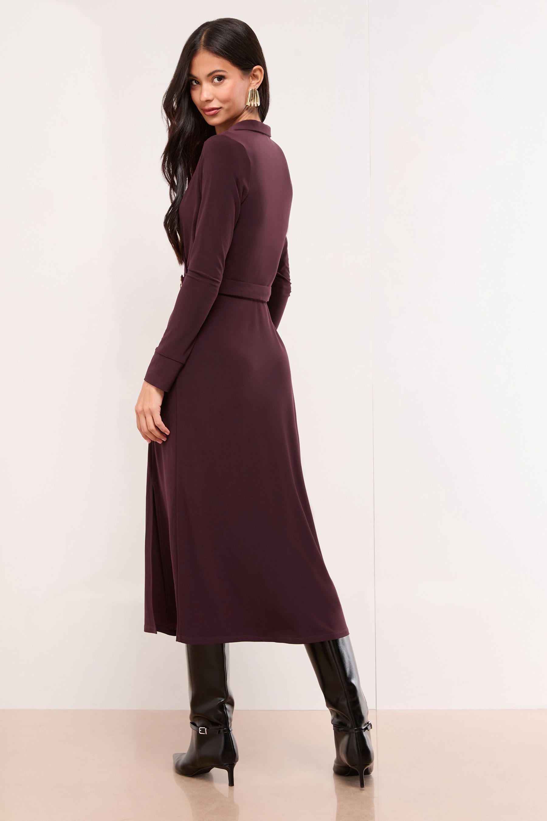 LIPSY Midikleid Lipsy Midi-Wickelkleid mit Kragen, Regular (1-tlg) günstig online kaufen