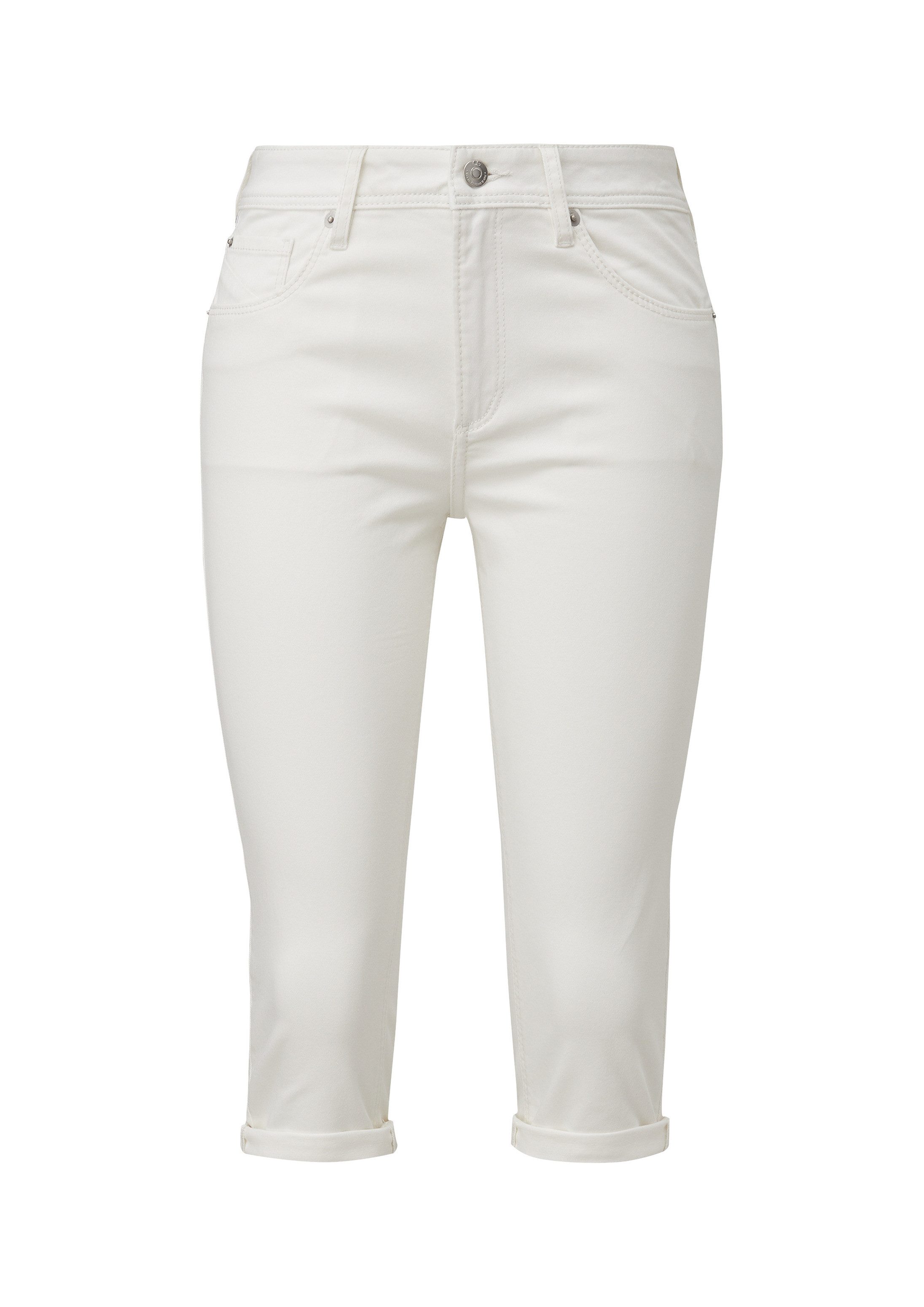 QS Jeansshorts Jeans-Hose CATIE Denim-Capri / Slim Fit / Mid Rise / Slim Leg