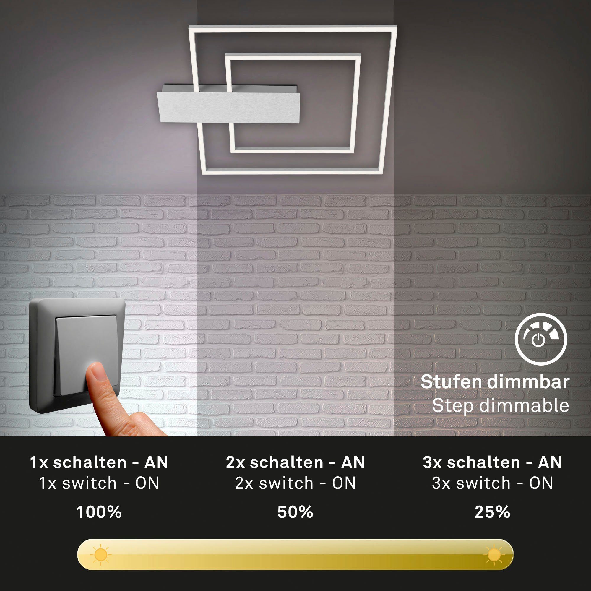 Briloner Leuchten Deckenleuchte Deckenleuchte NICO DUO, günstig online kaufen