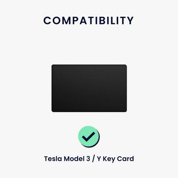kwmobile Schlüsseltasche Hülle für Tesla Model 3 / Y Key Card (1-tlg), Silikon Auto Schlüsselkarten Case - Schwarz