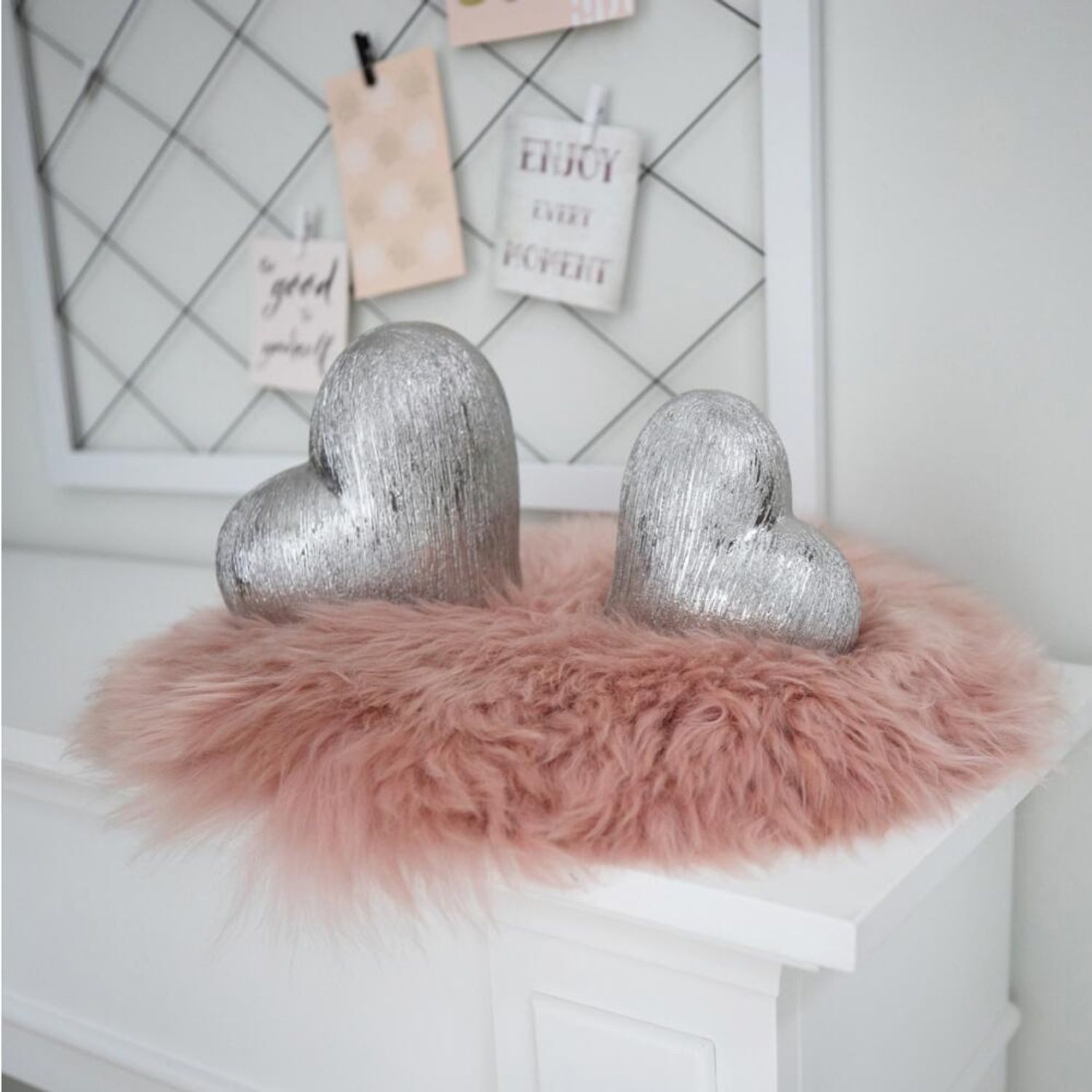 BURI Dekofigur Keramik Deko-Herz Silber Figur Skulptur Dekoelement Tischdek günstig online kaufen