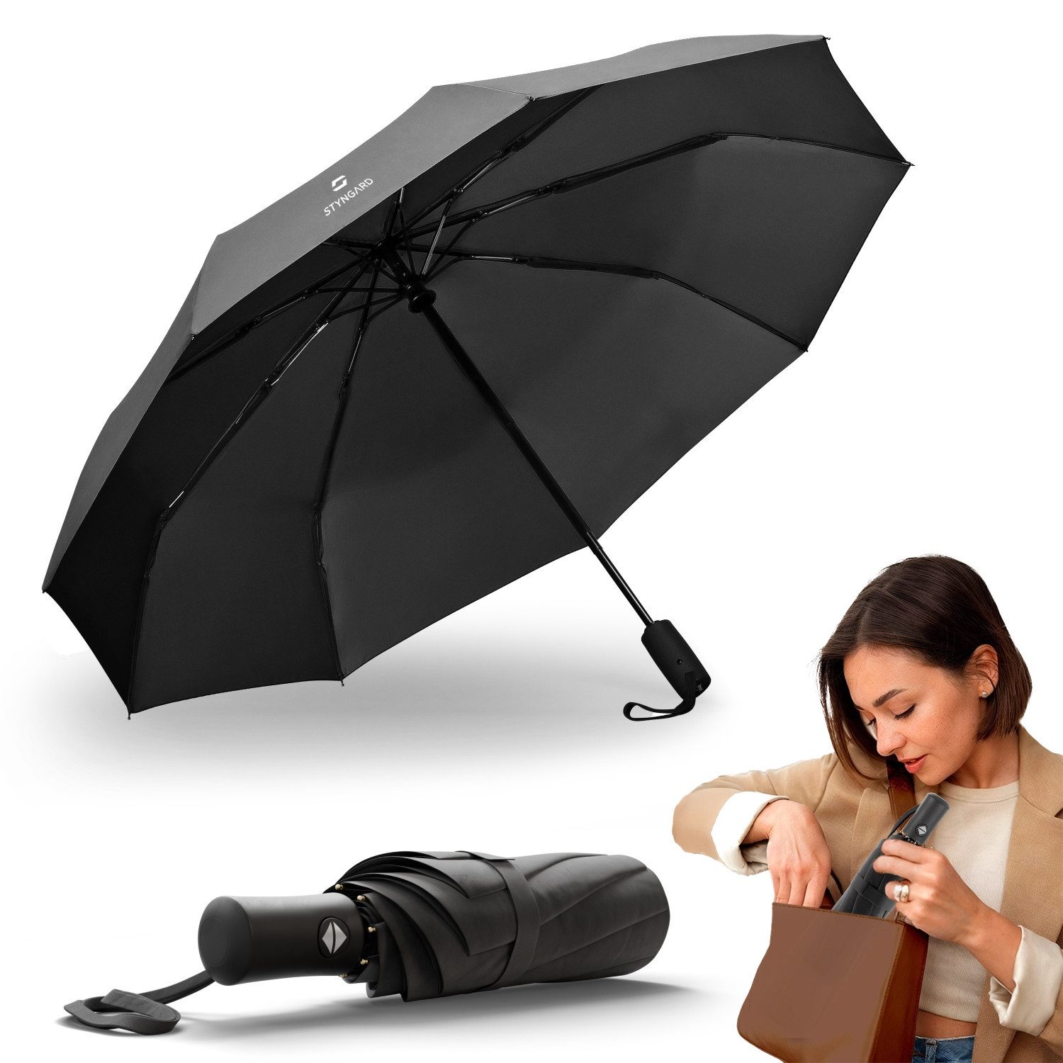Styngard Taschenregenschirm BERGEN, bis 140 km/h günstig online kaufen