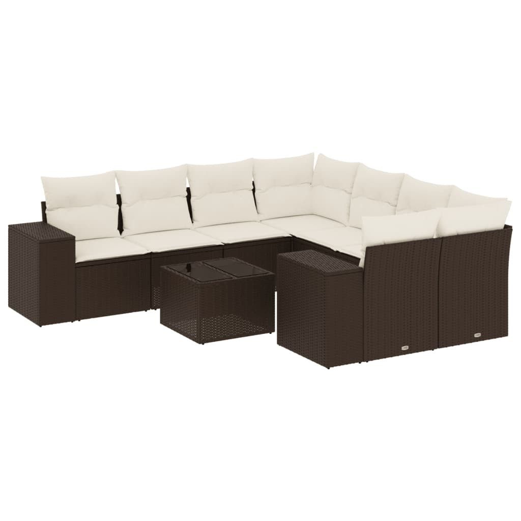 vidaXL Gartenlounge-Set 9-tlg. Garten-Sofagarnitur mit Kissen günstig online kaufen