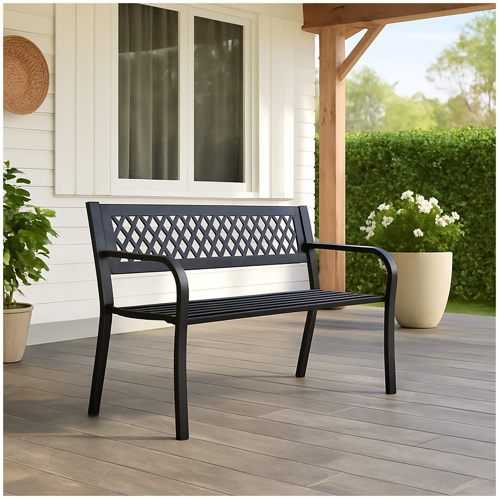 HTI-Living Gartenbank Gartenbank Metallbank Schwarz (Stück, 1-St., 1 Garten günstig online kaufen