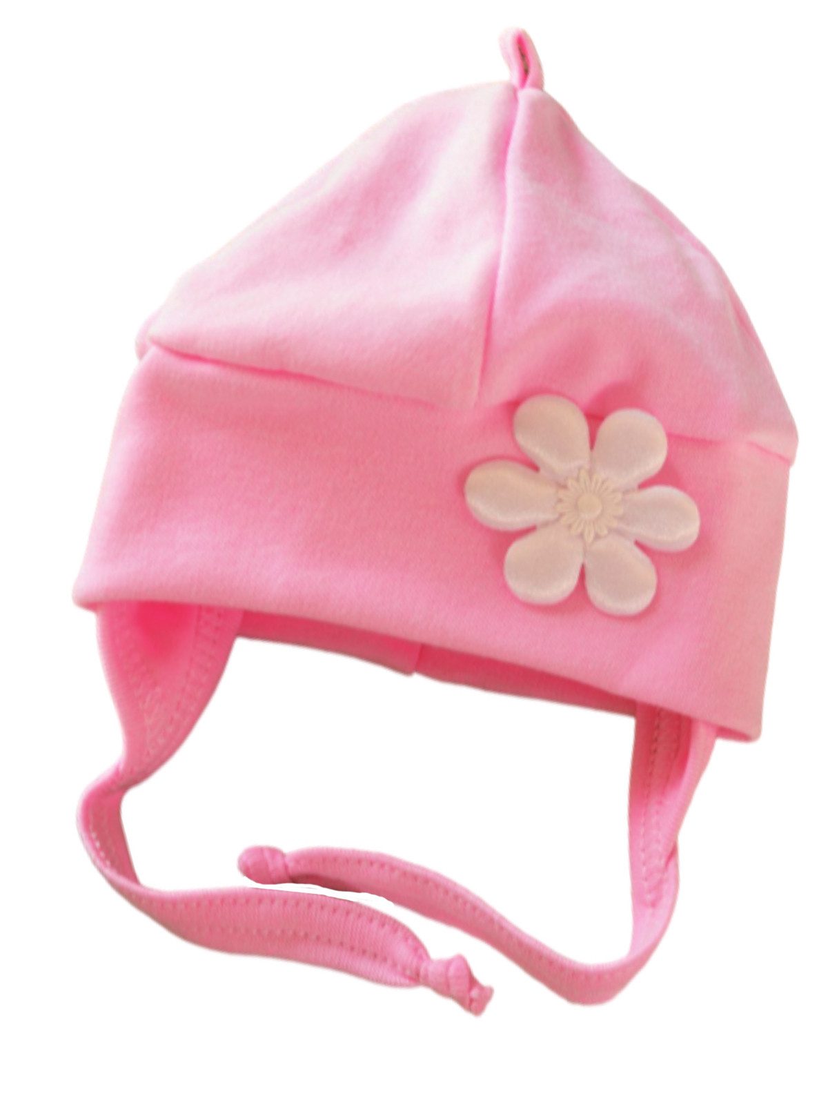 Erstlingsmütze Mütze für Babys Neugeborene und Kleinkinderin Rosa mit Blumen