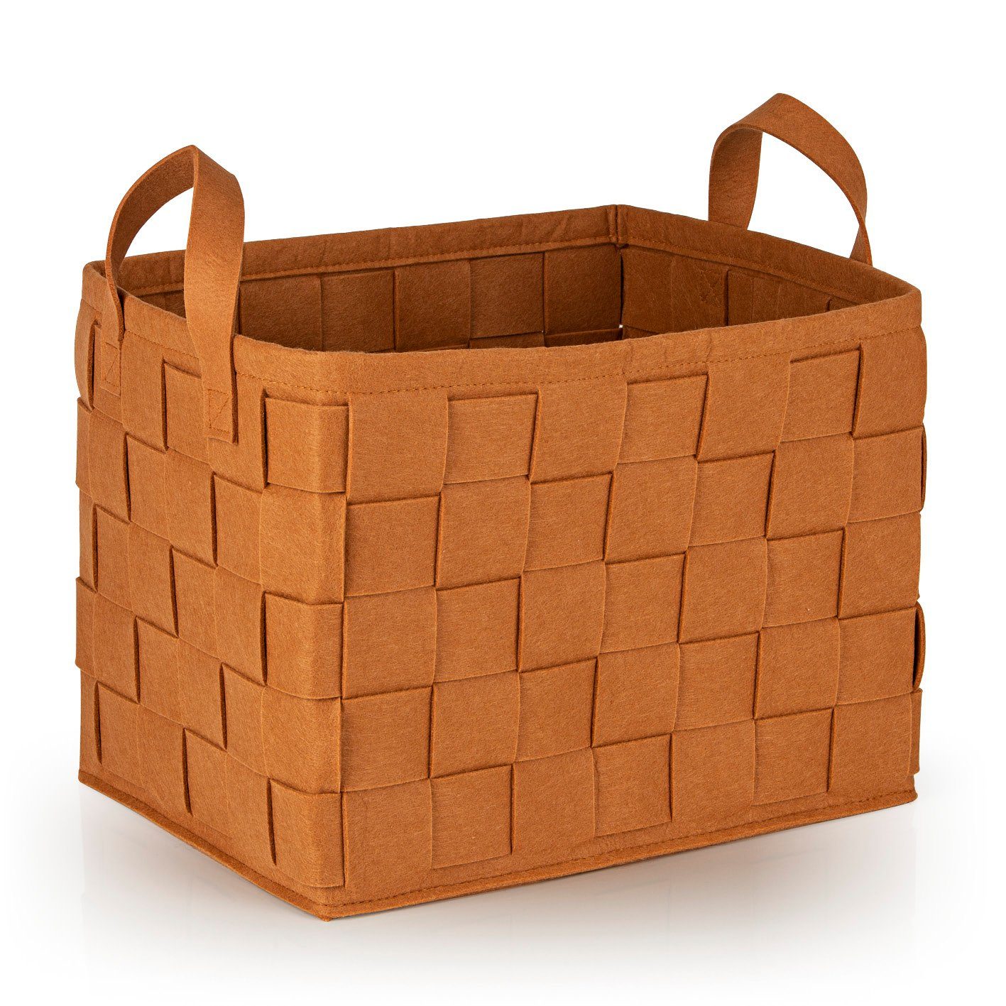 4x Filz Aufbewahrungskörbe Mit Griff | Faltbare Organizer 35x25x20cm | Für Regal & Schrank