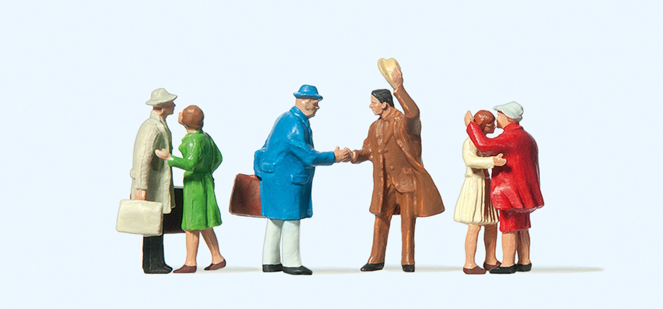 Preiser Sammelfigur Begrüßungsszenen PRE14028, Made in Europe