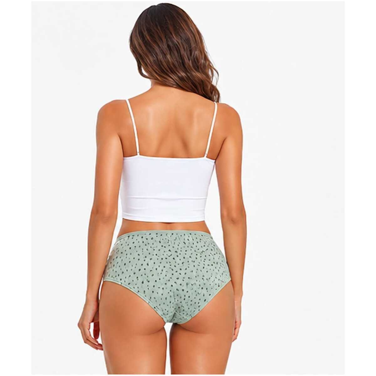 EloModa Taillenslip Damen Slips 6er Pack Baumwolle – bequem & atmungsaktiv (6-St) atmungsaktiv, hautfreundlich, elastisch, formbeständig – Bild 2 von 5