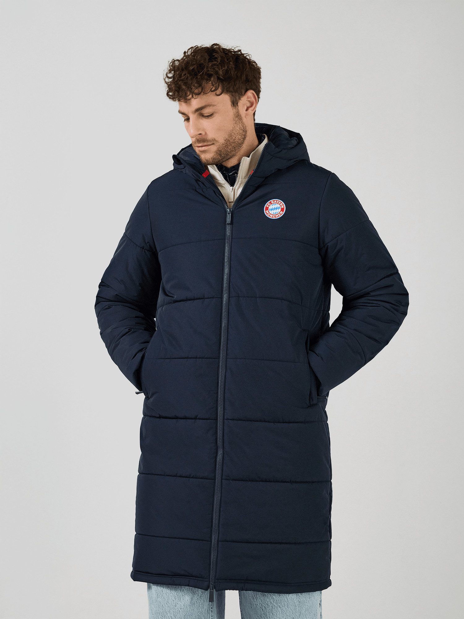 FC Bayern München Windbreaker FC Bayern München, Wintermantel Essentials, Herren, Navy