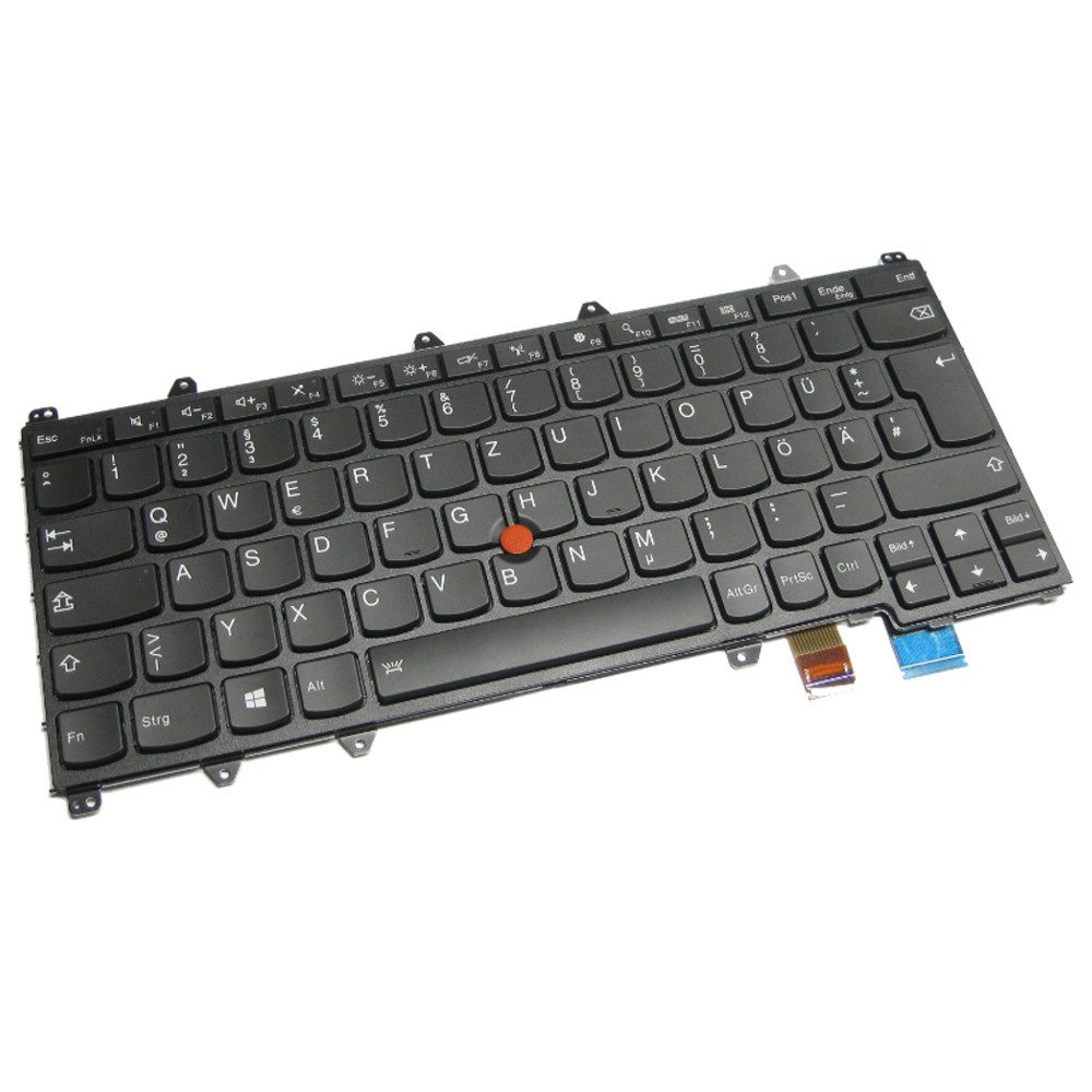 Trade-Shop Ersatz passend für IBM Lenovo ThinkPad Yoga 00PA206 01DE386 01AV675 Tastatur (Tasten: Deutsch, QWERTZ / mit Hintergrundbeleuchtung und Trackpoint)