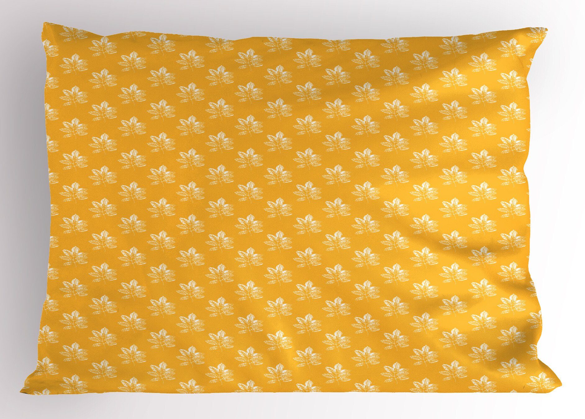 Kissenbezüge Dekorativer Standard King Size Gedruckter Kissenbezug, Abakuhaus (1 Stück), Herbst Simplistic Yellow Leafage