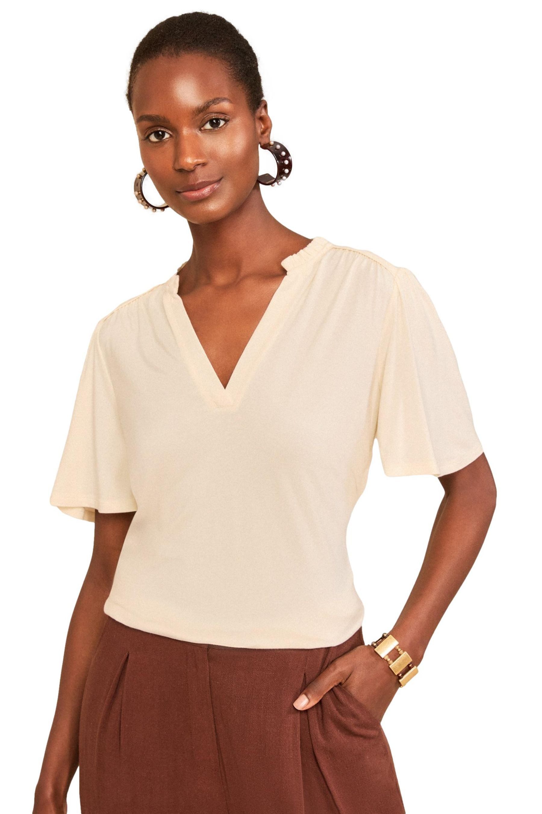 Love & Roses Blusentop Love & Roses Top mit Flatterärmeln (1-tlg)