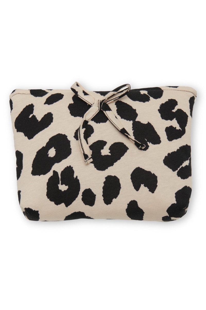 Louis & Louisa Schlafanzug Kosmetiktasche - LEO - beige/schwarz