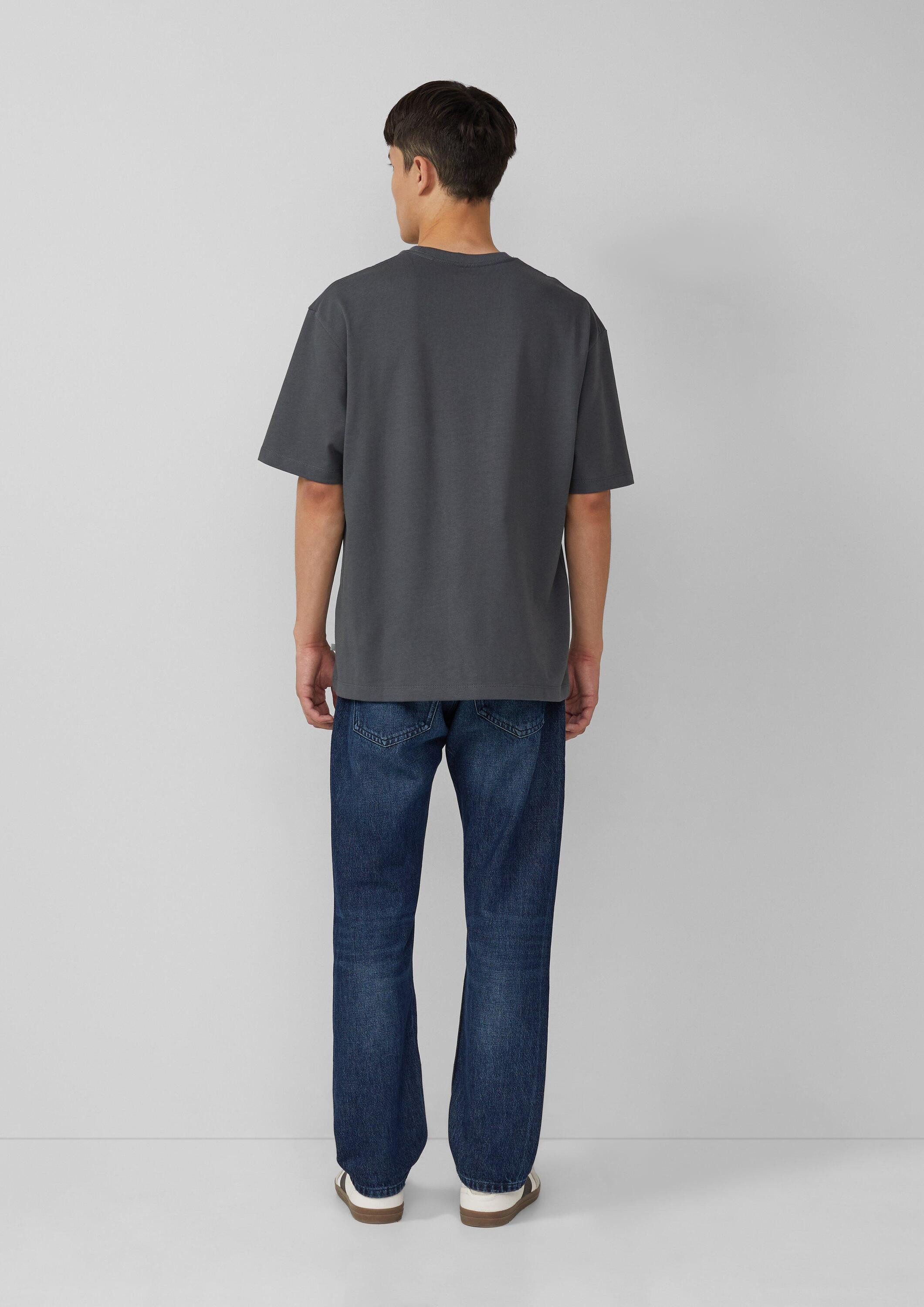 s.Oliver Kurzarmshirt T-Shirt Heavy Jersey T-Shirt im Relaxed Fit mit Stickerei