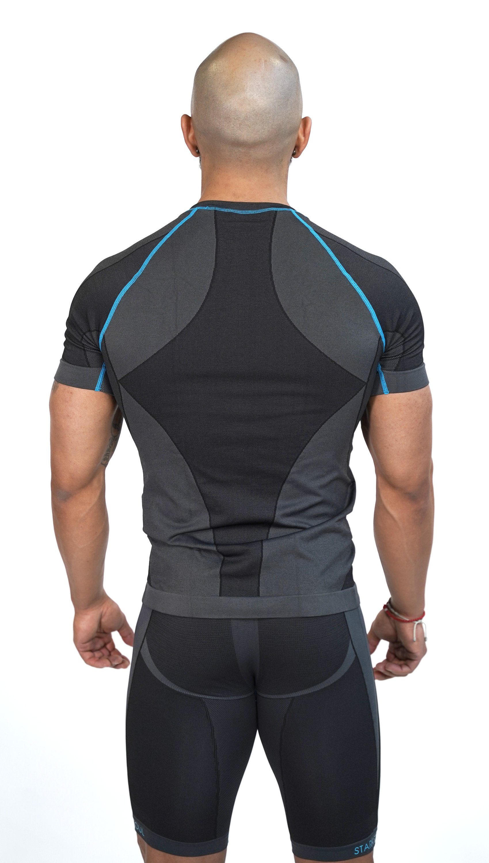 Stark Soul® Funktionsshirt Herren Base Layer, Seamless, Kurzarm Shirt, Sport- & Skiunterwäsche mit Funktionszonen in VERSA-Strickweise