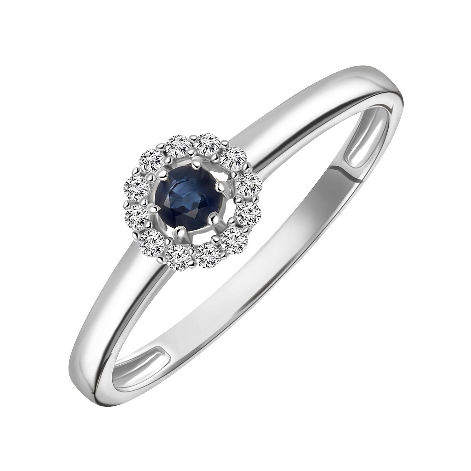 LUCARDI Fingerring Ring - 585 Gold - Silber - Diamant - Damen