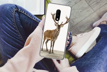 MuchoWow Handyhülle Hirsche - Tiere - Geweih - Kinder - Mädchen - Jungen, Phone Case, Handyhülle OnePlus 7, Silikon, Schutzhülle