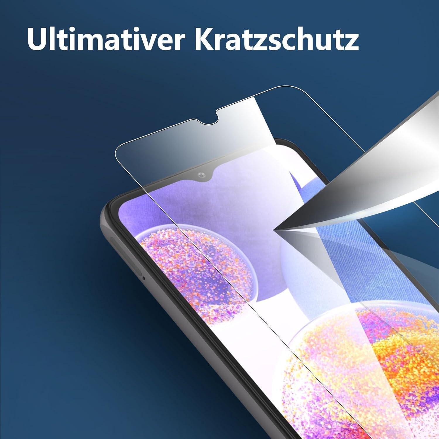 LuxusKollektion Displayschutzglas Panzer Schutz Glas Samsung Galaxy A23 4G 5G 3er Pack 9H HD Schutzfolie, 3 Stück – Bild 5 von 5