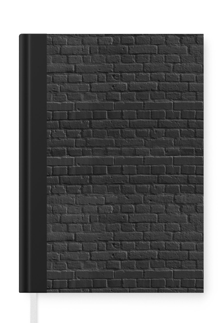 MuchoWow Notizbuch Wand - Schwarz - Chic - Muster, Journal, Merkzettel, Tagebuch, Notizheft, A5, 98 Seiten, Haushaltsbuch | Notizbücher