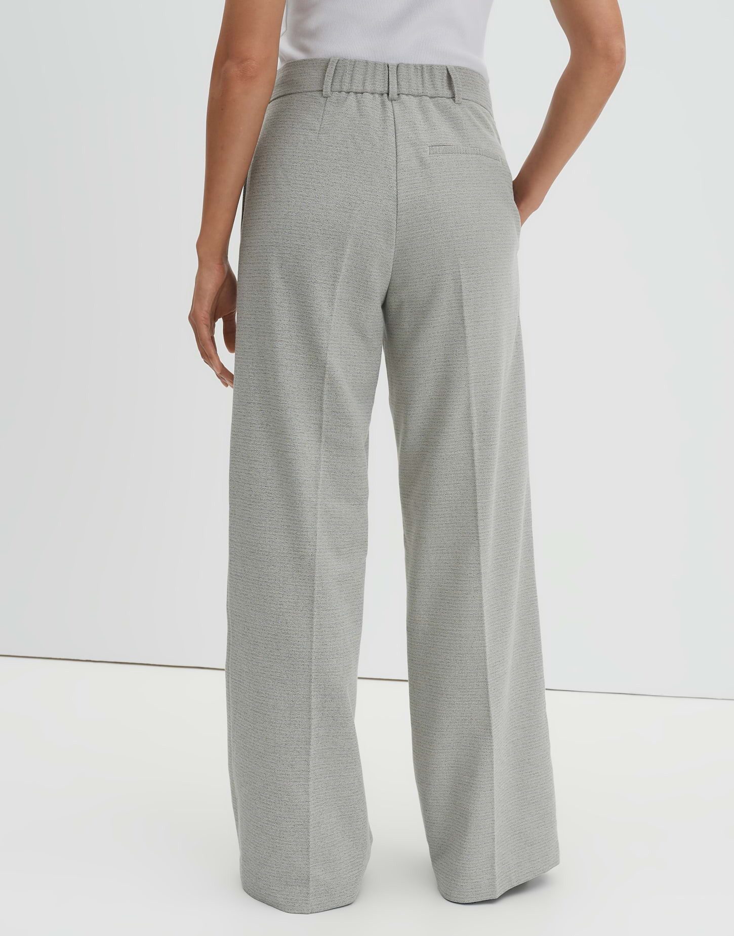someday Stoffhose Catsby texture Weite Passform mit Bügelfalten und elastischem Bund