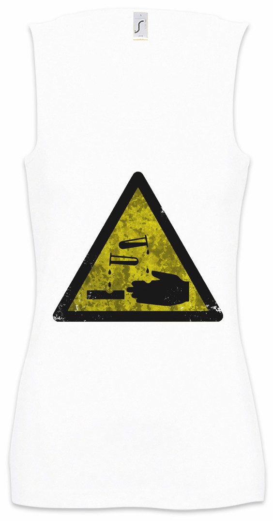 Tanktop Caution Acid Vintage Logo Sign Ärmelloses Damen T-Shirt Säure Ätzend
