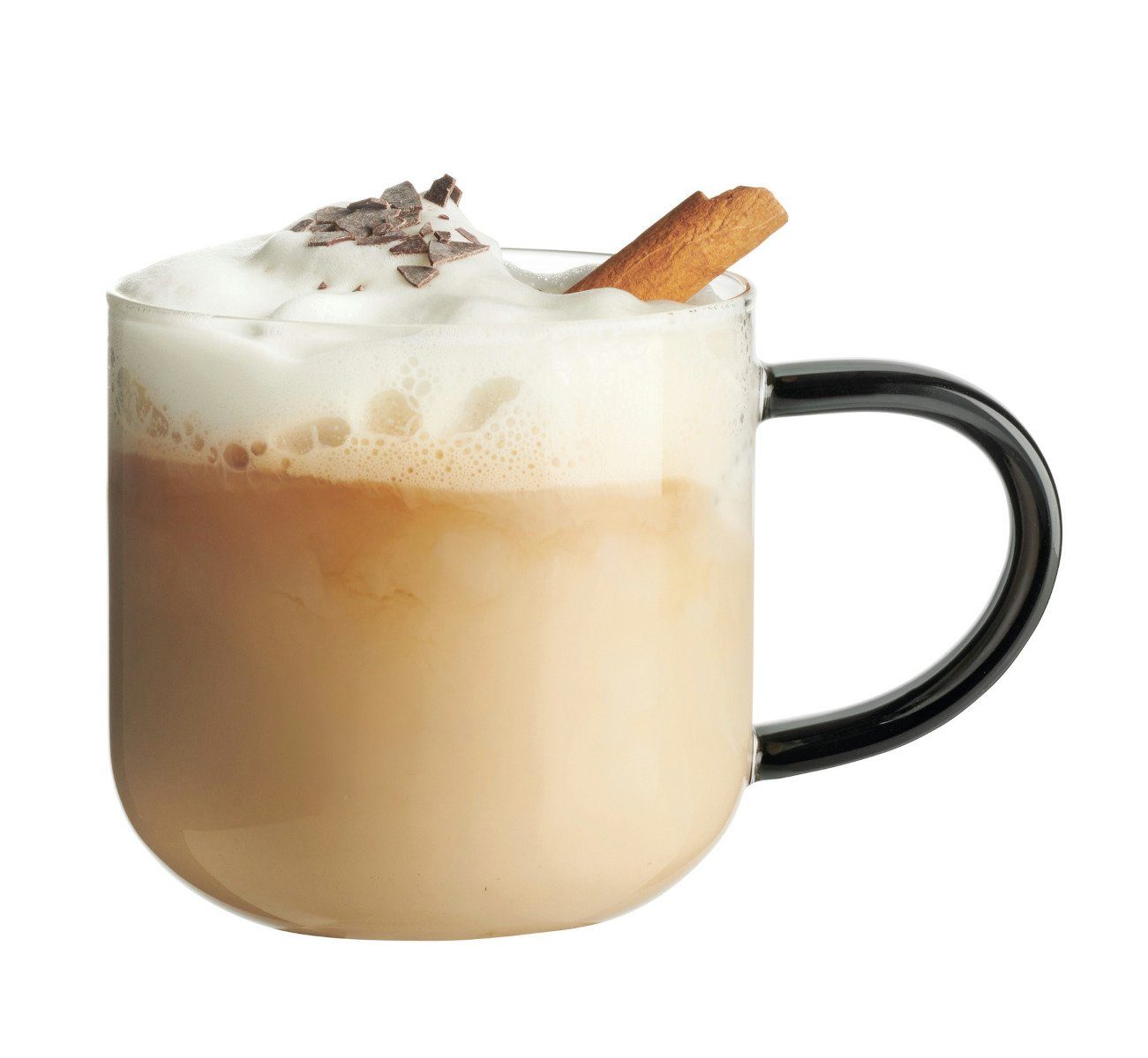 ASA SELECTION Becher coppa Glas Becher mit grauem Henkel 0,4l, Glas, Geschirr