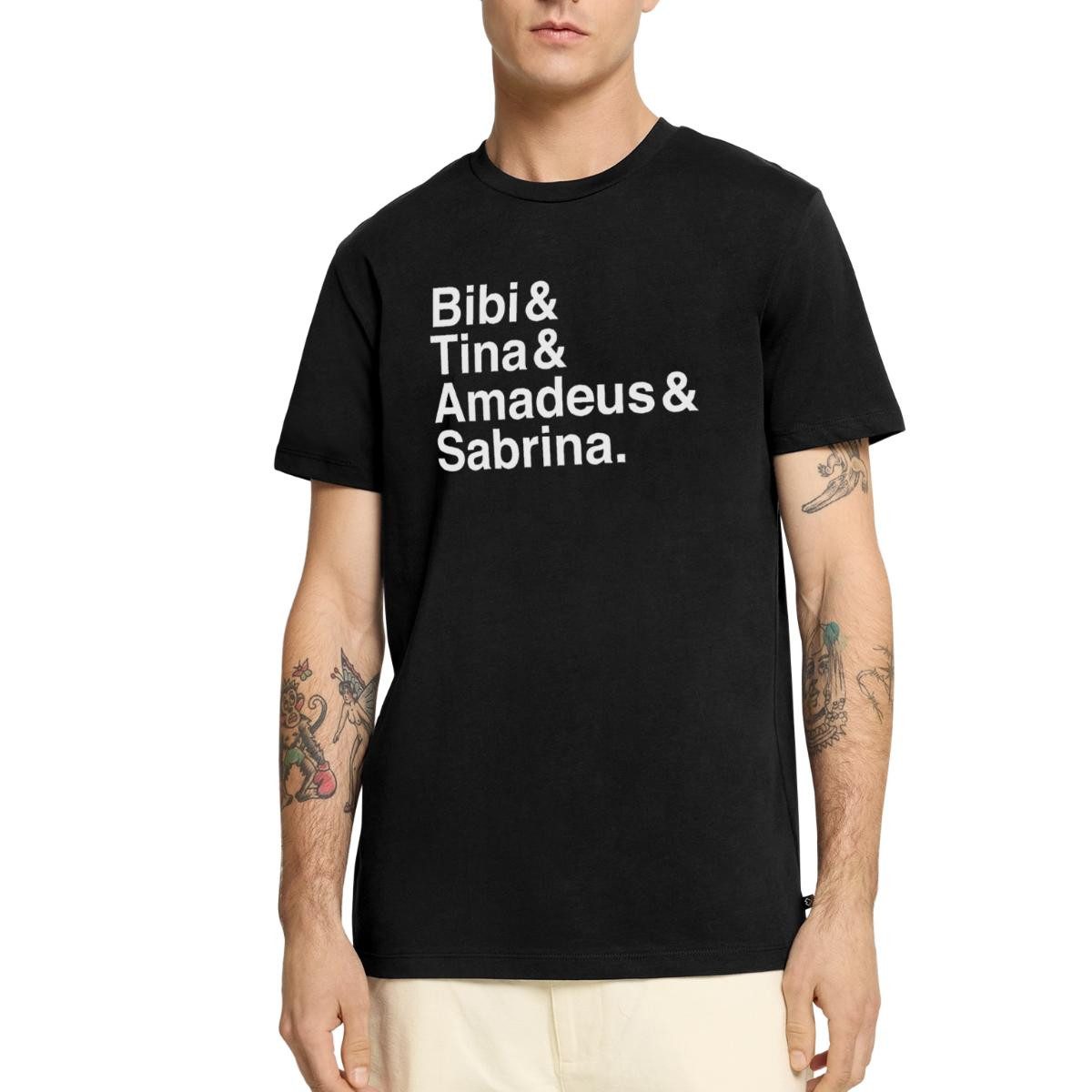 T-Shirt Bibi Und Tina Amadeus Sabrina Typographie weiß Männer Premium T-Shirt