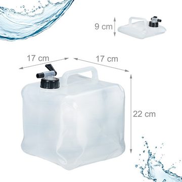 relaxdays Kanister Faltbarer Wasserkanister im 4er Set, 5 Liter