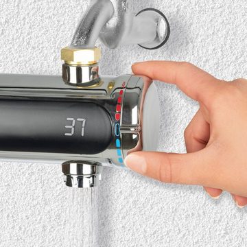 EASYmaxx Durchlauferhitzer Universal wasser- & energiesparend, LED Temperaturanzeige