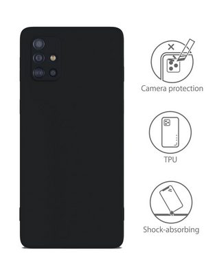 MyGadget Handyhülle Silikon Hülle für Samsung Galaxy A71 4G, robuste Schutzhülle TPU Case Slim Silikonhülle Back Cover Kratzfest